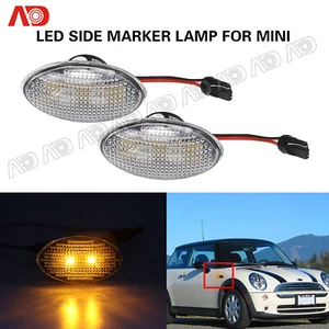 For 2001-2006 Mini Cooper R50 R52 R53 LED Fender Side Marker Light Amber Clear - Foto 1 di 9