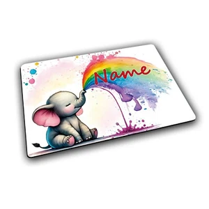 Platzset Kinder Elefant mit Name / Tischset personalisiert / Platzdecke - Bild 1 von 10