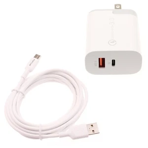 36W PD Home Charger Fast Type-C 6ft Long Cable USB-C Power Cord for Cell Phones - Picture 1 of 6
