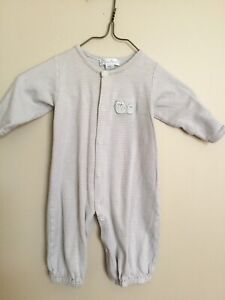 Infants Kissy Kissy Taupe Striped Owl Longall Size NB