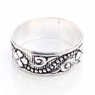 Argento 925 Placcato Fatto A Mano Gioielli Per Lei Anello Misura 10 R-14267 - Immagine 1 di 3