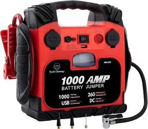 Car Battery Jump Starter with Air Compressor Portable Tire Inflator,260Psi 1000A - Picture 1 of 7