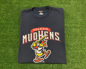 Vintage Retro Y2K Toledo Mud Hens baseball double sided t-shirt XL MiLB