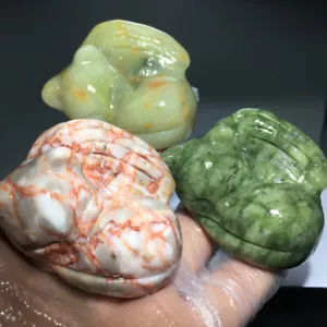 417g Natural Crystal.Various ores.Hand-carved.Exquisite Angel cats.statues 3pcs - Picture 1 of 4