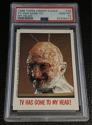 PSA 10 1988 Topps Fright Flicks Freddy Krueger 49 A Nightmare On Elm Street Card - Image 1 of 2