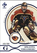 2003-04 (THRASHERS) Private Stock Reserve Blue #7 Pasi Nurminen/350