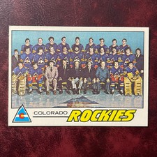 1977-78 Topps Set COLORADO ROCKIES TEAM CHECKLIST #76 UNMARKED NR-MINT *HI GRADE