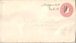 OH c1862 Morgan (DPO 1808-1878) ms pmk on 3c Nesbitt Envelope Some edge wear - Picture 1 of 1