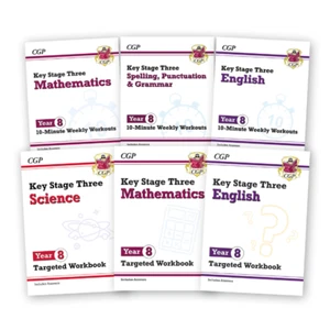 Year 8 Maths, English & Science, 6 Workbook Bundle for ages 12-13 KS3 CGP NEW - Picture 1 of 7