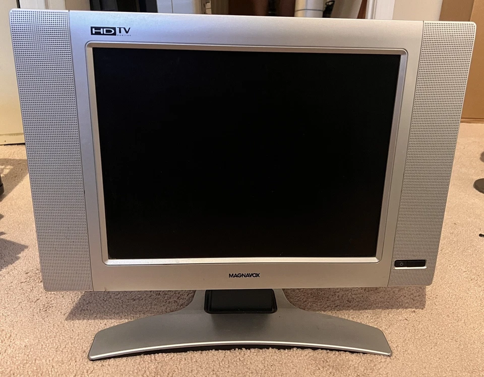 Untested Philips Magnavox Silver 15 inch HD TV Monitor - Image 1 of 3