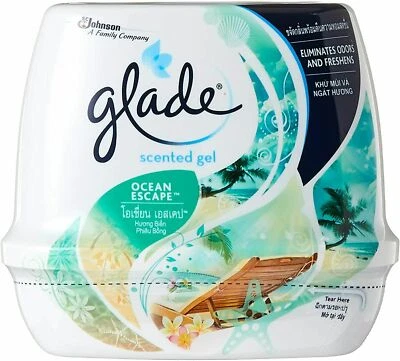 Ambientador Glade Gel Ocean Rain Fragancia Escape Fragancia Larga Duración 180g. Foto 1 de 3