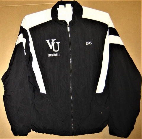 VANDERBILT COMMODORES Black Zip Front COLLEGE BASEBALL JACKET Cover