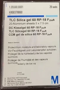 1.05560 5 x 7.5 cm 60 RP-18 F254s Reverse Phase Thin Layer Chromatography Plates - Picture 1 of 1