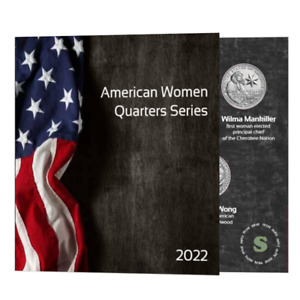 🇺🇸 Full Set US American Women Quarter Gift Card 5-Coin Set Memory S Mint, 2022