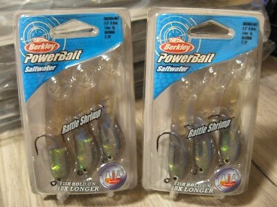 2 Packs Berkley Saltwater - 3.5" Pre-Rigged Rattle Shrimp - 1/4 Oz Natural Color - Image 1 of 4