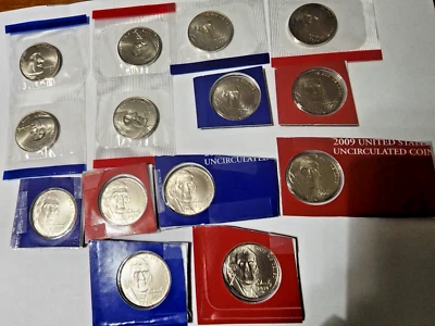 2005 2006 2007 2008 2009 2010 P+D Jefferson Satin Nickels Mint Wrap *SHIPS FREE* - Image 1 of 2