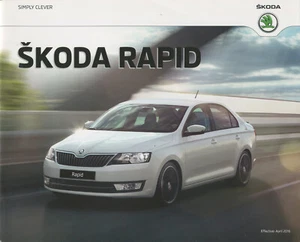 CAR BROCHURE - SKODA RAPID - APRIL 2016 - Picture 1 of 1
