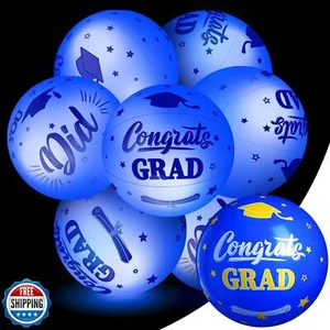 Silipull 12 Pack 2025 Graduation Beach Balls 11.8" Inflatable Congrats Grad B - Picture 1 of 5