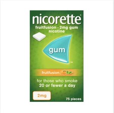 1 x Nicorette 2mg Gum Fruitfusion 75 Pieces 03/2023
