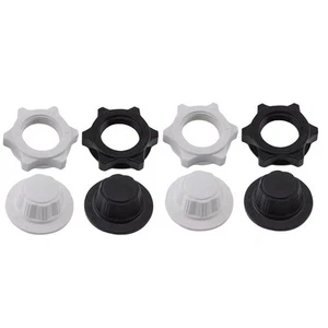 3X(4 Stück Weiß/Schwarz Boden Lüfter Basis Befestigung ABS Textur Basis Befestigungen3157 - Bild 1 von 8