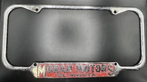 Vintage Moran Motors Chrysler Plymouth El Monte CA Metal License Plate Frame - Picture 1 of 3