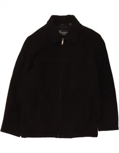 DOCKERS Mens Windbreaker Jacket UK 40 Large Black Wool BU17 - Picture 1 of 3