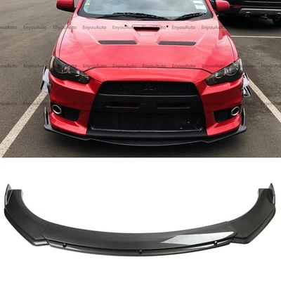 For Mitsubishi Mirage Universal Front Bumper Lip Spoiler Splitter Carbon Fiber Foto 1 de 4