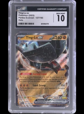 2023 Pokemon Paldea Evolved En #127 Ting-Lu ex CGC 10 MINT Holo - Image 1 of 2