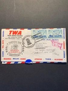 Stamps US Cover 10, TWA 30th Anniversary, Sent to Eric Smith, See Condition. - Picture 1 of 8