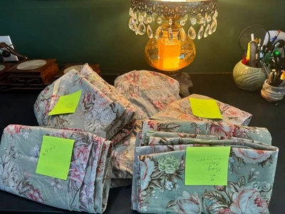 DE COLECCIÓN RALPH LAUREN KING 8 PIEZAS JUEGO DE SÁBANAS FLORALES VERDE CHARLOTTE 4 ALMOHADAS 2 DIRGONZOS Foto 1 de 4