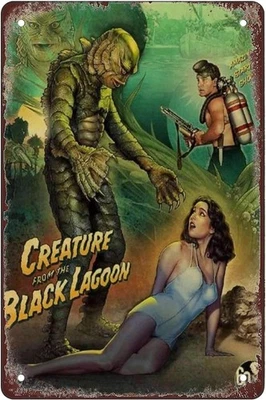 Póster decorativo de pared de película de monstruos vintage Foto 1 de 4