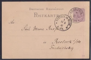75792) GROSS-KRUSCHIN Westpreußen OPD Danzig Stempel 1882 auf Postkarte - Picture 1 of 3