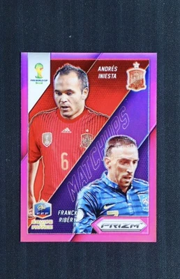 2014 Panini призма чемпионата мира фиолетовый Андрес Иньеста Франк Рибери 03/99 #24 Испания - Изображение 1 из 2