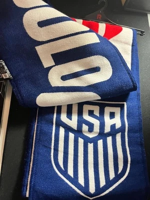 Nuevo Equipo EE. UU. Bufanda de fútbol roja USMNT solo bufanda delantera fútbol cuello con volantes Foto 1 de 4