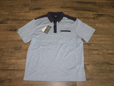 NUEVO CON ETIQUETAS Callaway Golf Bebé Azul Manga Corta Mezcla Superior Golf Polo XXL 2XL Foto 1 de 4