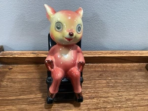 Vintage Bank. Rudolph Red Nose Reindeer. Ceramic - Picture 1 of 5