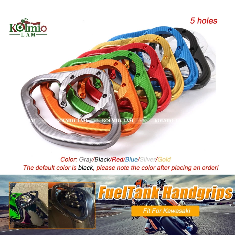 Empuñadura universal para tanque de pasajero trasero para motocicleta apta para Kawasaki Yamaha Suzuki Foto 1 de 4