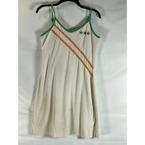Vestido informal vintage a rayas blanco/verde/naranja 725 ORIGINALS para mujer talla pequeña - Imagen 1 de 8