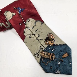 VTG Gary Patterson Frustrated Golfer Golf Clubs Tie Balancine Hot Cakes Mens Red - Picture 1 of 9