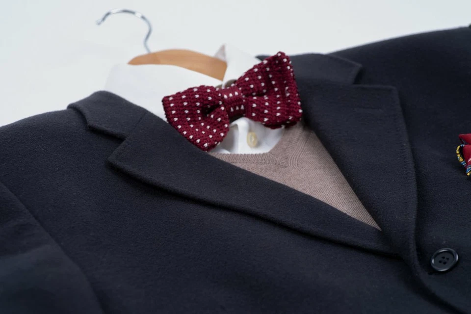 Gant Navy Blue Melton Wool Cashmere Blazer, US 46R, EU 56 - Image 1 of 4