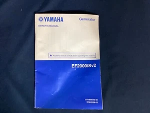 New OEM Yamaha EF2000iSv2 Generator Owner’s Manual, 2015, LIT-19626-02-33* - Picture 1 of 3