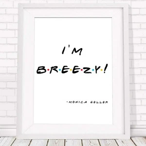 MONICA GELLER QUOTE - Friends Poster Picture Print Sizes A5 to A0 *FREE DELIVERY - Picture 1 of 14