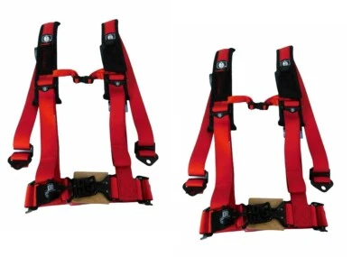 Pro Armor 4PT 2" Harness Can-Am Maverick Commander Defender X3 1000 800 RED PAIR - Image 1 of 4