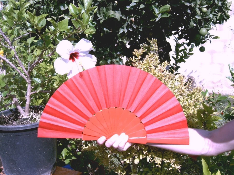 "NO NAME" - SPANISCHER FÄCHER ORIGINAL spanischer FLAMENCO - Fächer Nr. 220 rot +++++++++++++++++++++++++++++