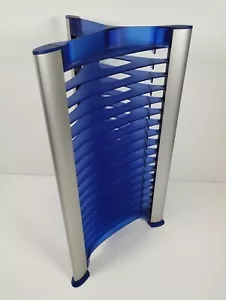 Vintage DVD Blu Ray Blau & Silber Aufbewahrungsturm für 16 Aveo Retro - Bild 1 von 7
