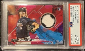 2019 Topps Fire Kyle Wright Relics Magenta Card #3/25 PSA  10 - Picture 1 of 1