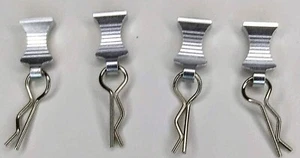 1 Set [4] R-type Body Shell Clip Pin with Aluminum Mount  For Armma Traxxas Rc  - Picture 1 of 19