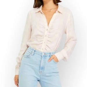SANCTUARY CLOTHING NEU MIT ETIKETT DAMEN FLÜSTERN KARIERTES GERAFFTES BOYFRIEND-SHIRT - Größe M - Bild 1 von 11