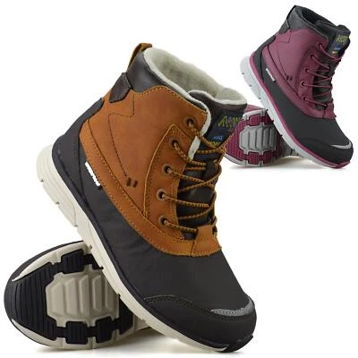 NAX Boys Girl Kids Casual Walking Hiking Waterproof Ankle Boots Trainers Shoes Size