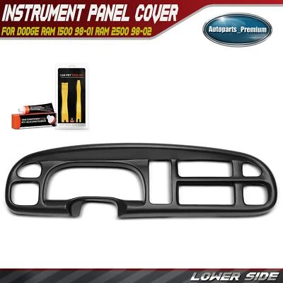 Lower Black Instrument Panel Cover for Dodge Ram 1500 1998-2001 Ram 2500 98-02 - Image 1 of 4